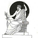Zeus, dieu de l'Olympe, élevé au lait et au miel sur le mont IDA