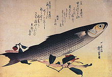 Mulet gris et camélias, estampe de Hiroshige